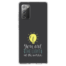 DistinctInk® Clear Shockproof Hybrid Case for Apple iPhone / Samsung Galaxy / Google Pixel - You Are the Light of the World / Bulb