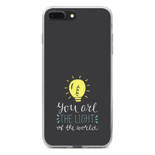 DistinctInk® Clear Shockproof Hybrid Case for Apple iPhone / Samsung Galaxy / Google Pixel - You Are the Light of the World / Bulb