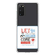 DistinctInk® Clear Shockproof Hybrid Case for Apple iPhone / Samsung Galaxy / Google Pixel - Matthew 19:14 - Let the Little Children Come To Me