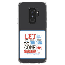 DistinctInk® Clear Shockproof Hybrid Case for Apple iPhone / Samsung Galaxy / Google Pixel - Matthew 19:14 - Let the Little Children Come To Me