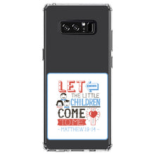 DistinctInk® Clear Shockproof Hybrid Case for Apple iPhone / Samsung Galaxy / Google Pixel - Matthew 19:14 - Let the Little Children Come To Me