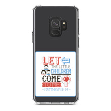 DistinctInk® Clear Shockproof Hybrid Case for Apple iPhone / Samsung Galaxy / Google Pixel - Matthew 19:14 - Let the Little Children Come To Me