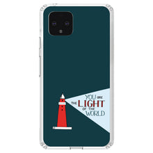 DistinctInk® Clear Shockproof Hybrid Case for Apple iPhone / Samsung Galaxy / Google Pixel - You Are the Light of the World / Light House