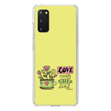 DistinctInk® Clear Shockproof Hybrid Case for Apple iPhone / Samsung Galaxy / Google Pixel - Proverbs 10:12 - Love Covers All Sins