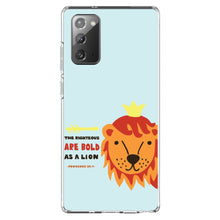 DistinctInk® Clear Shockproof Hybrid Case for Apple iPhone / Samsung Galaxy / Google Pixel - Proverbs 28:1 - The Righteous Are Bold As a Lion