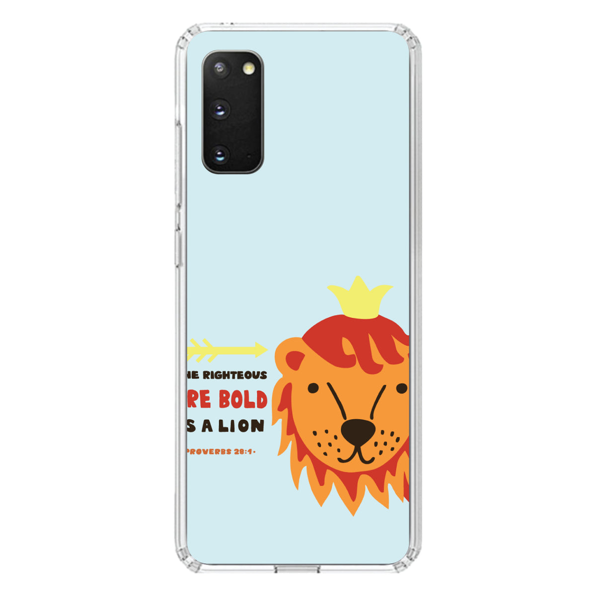 Proverbs 28:1, The Righteous Are Bold As a Lion Clear Shockproof iPhone Case, view 14