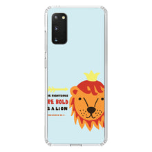 DistinctInk® Clear Shockproof Hybrid Case for Apple iPhone / Samsung Galaxy / Google Pixel - Proverbs 28:1 - The Righteous Are Bold As a Lion