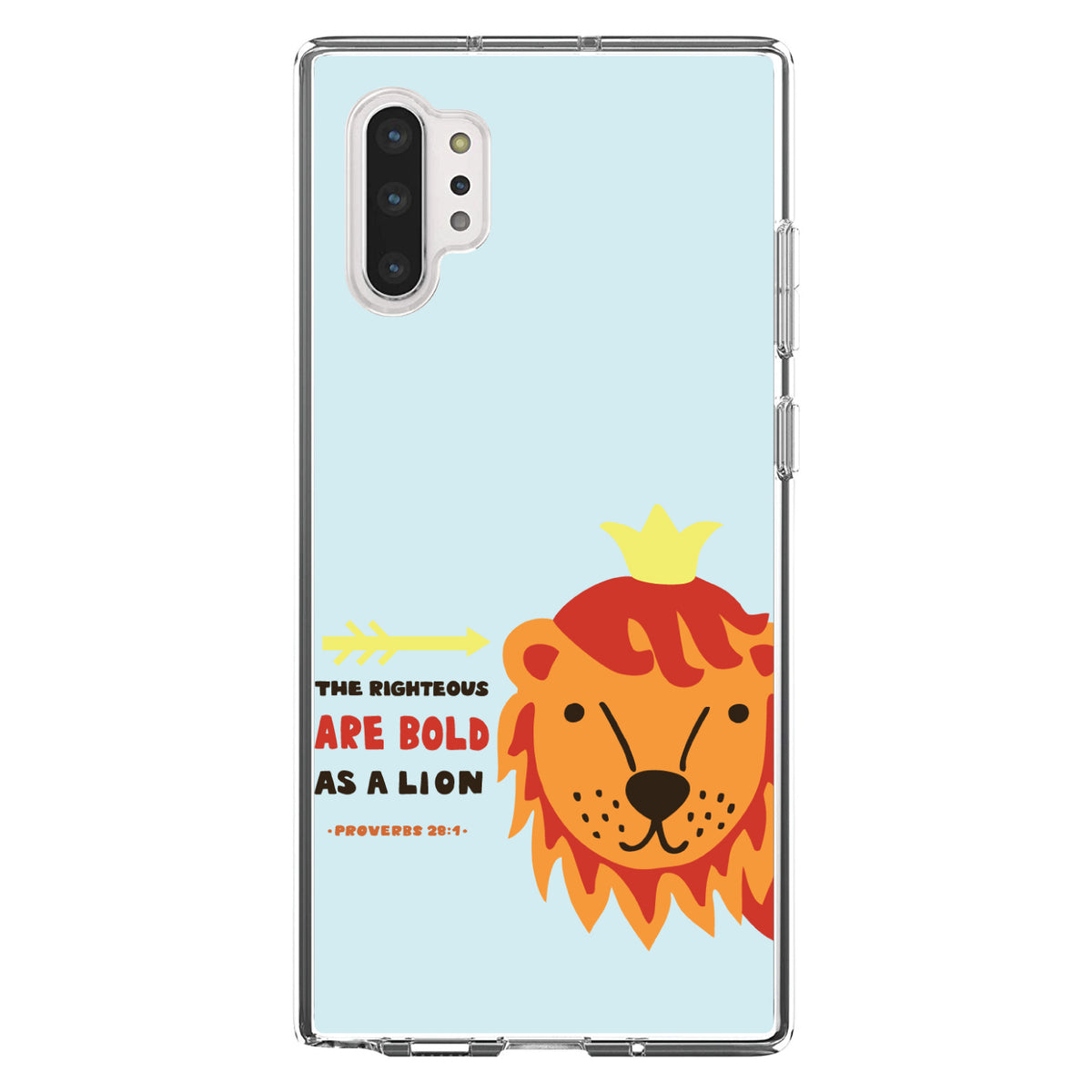 Proverbs 28:1, The Righteous Are Bold As a Lion Clear Shockproof iPhone Case, view 10