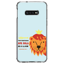 DistinctInk® Clear Shockproof Hybrid Case for Apple iPhone / Samsung Galaxy / Google Pixel - Proverbs 28:1 - The Righteous Are Bold As a Lion