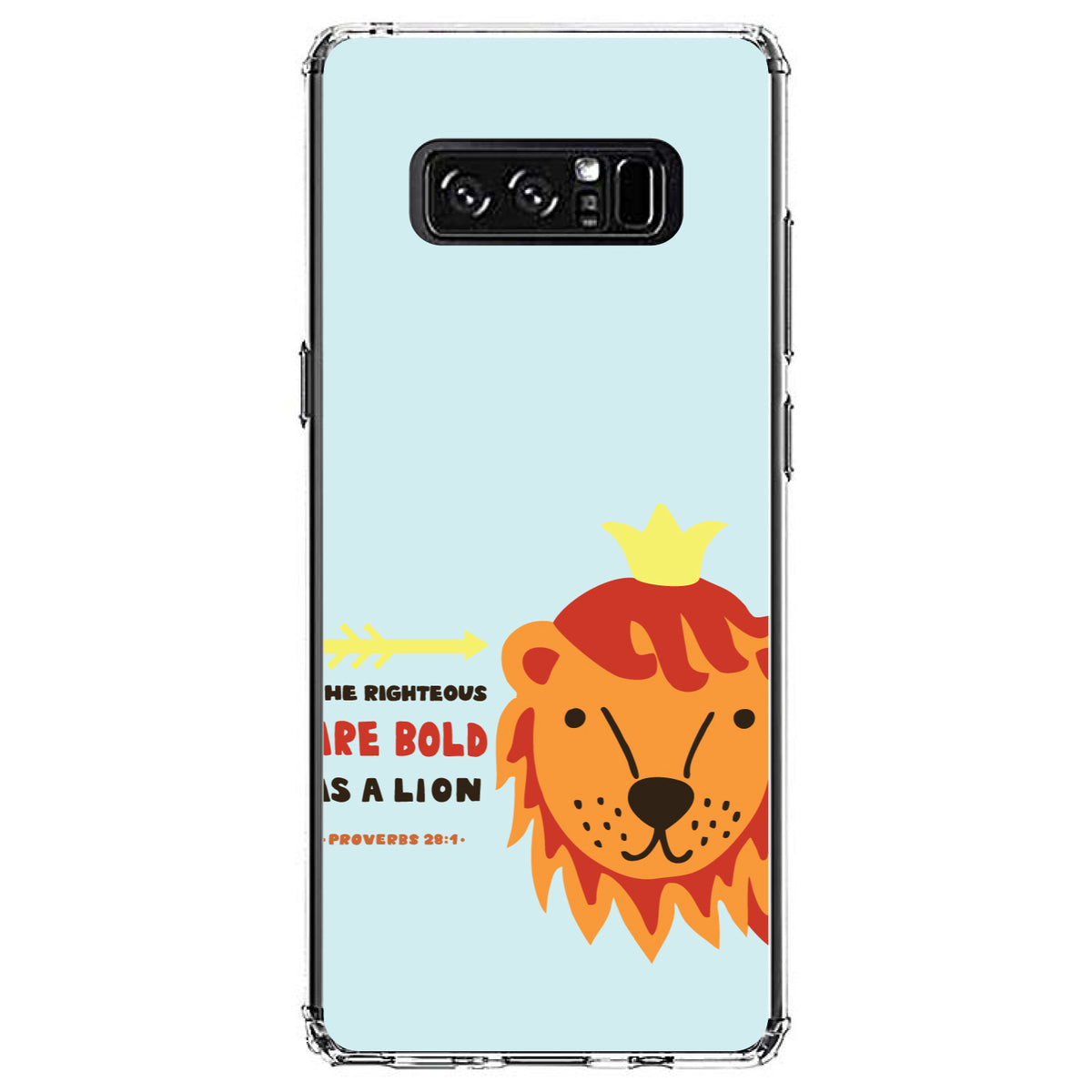 Proverbs 28:1, The Righteous Are Bold As a Lion Clear Shockproof iPhone Case, view 12