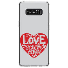 DistinctInk® Clear Shockproof Hybrid Case for Apple iPhone / Samsung Galaxy / Google Pixel - Red Heart - Love Each Other