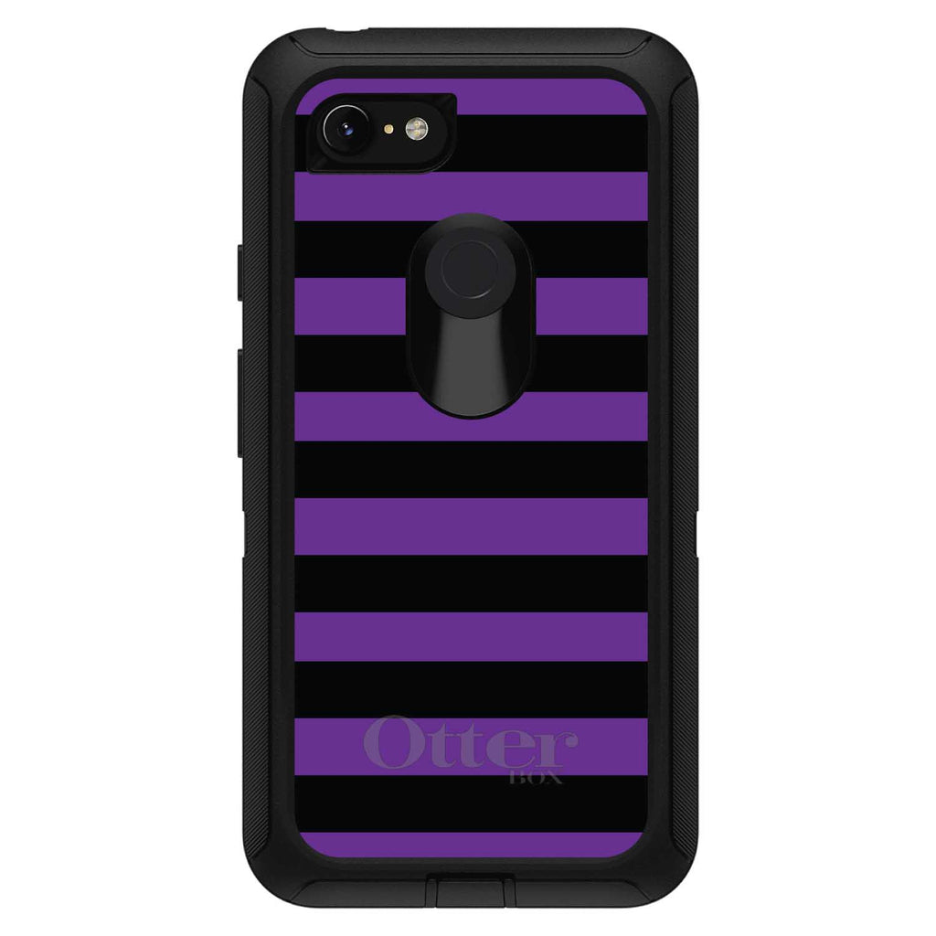 Black & Purple Bold Stripes OtterBox Defender Case for iPhone & Galaxy, view 18