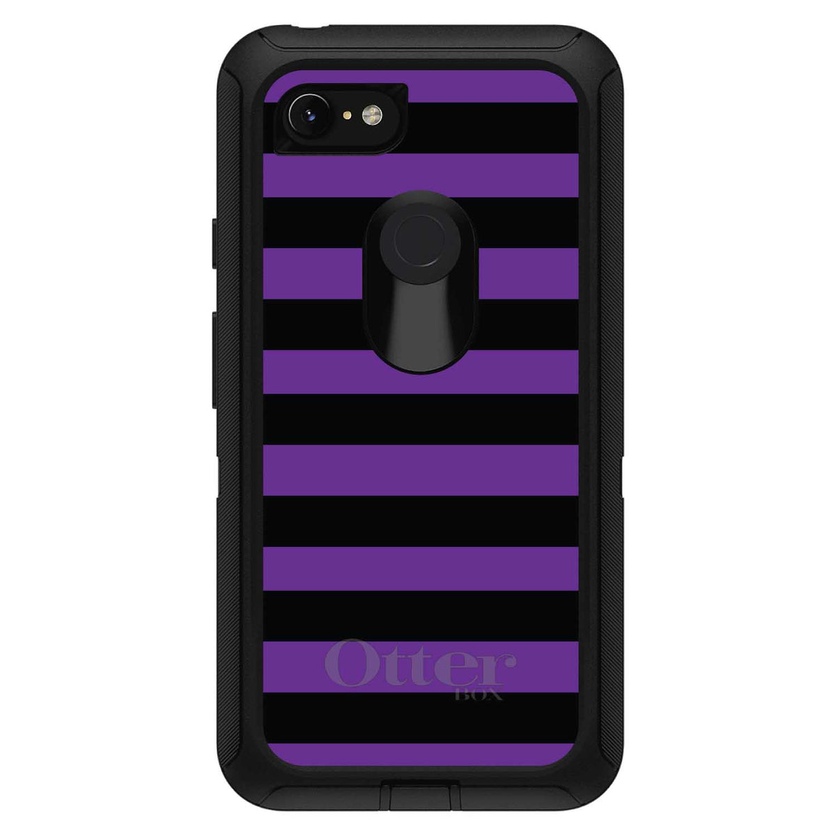 Black & Purple Bold Stripes OtterBox Defender Case for iPhone & Galaxy, view 18