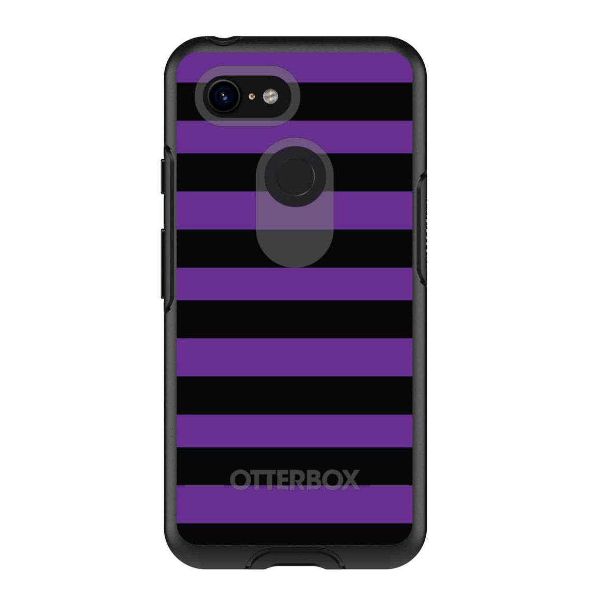 Black & Purple Bold Stripes OtterBox Symmetry Case for iPhone & Galaxy, view 15