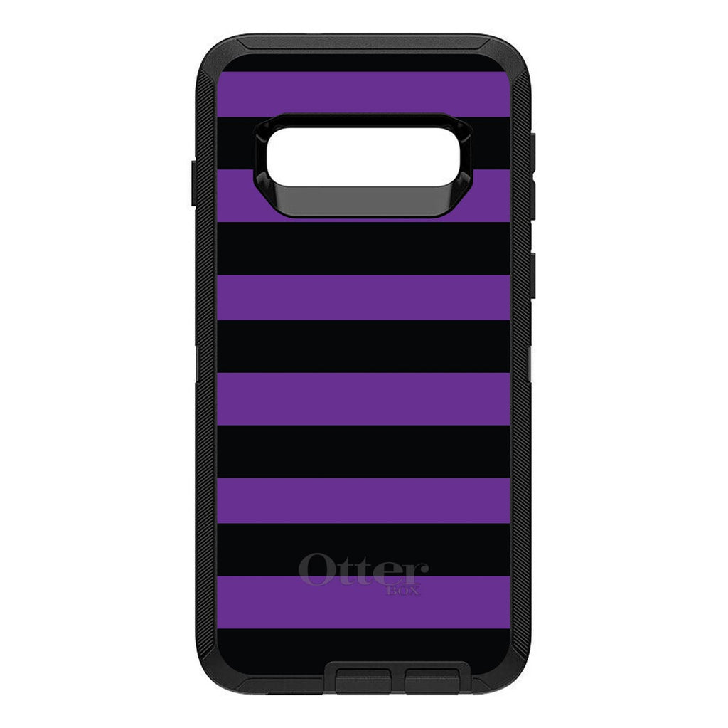 Black & Purple Bold Stripes OtterBox Defender Case for iPhone & Galaxy, view 9