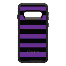 DistinctInk™ OtterBox Defender Series Case for Apple iPhone / Samsung Galaxy / Google Pixel - Black & Purple Bold Stripes
