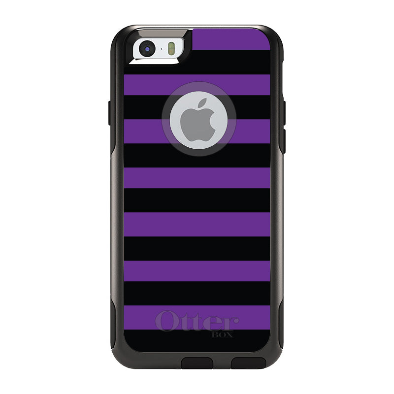 Black & Purple Bold Stripes OtterBox Commuter Case for iPhone & Galaxy, view 4
