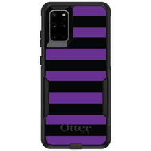 DistinctInk™ OtterBox Commuter Series Case for Apple iPhone or Samsung Galaxy - Black & Purple Bold Stripes