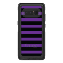 DistinctInk™ OtterBox Commuter Series Case for Apple iPhone or Samsung Galaxy - Black & Purple Bold Stripes