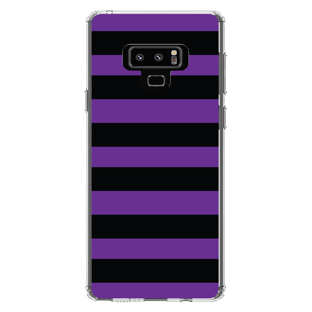 Black & Purple Bold Horizontal Stripes Clear Shockproof iPhone Case, view 11