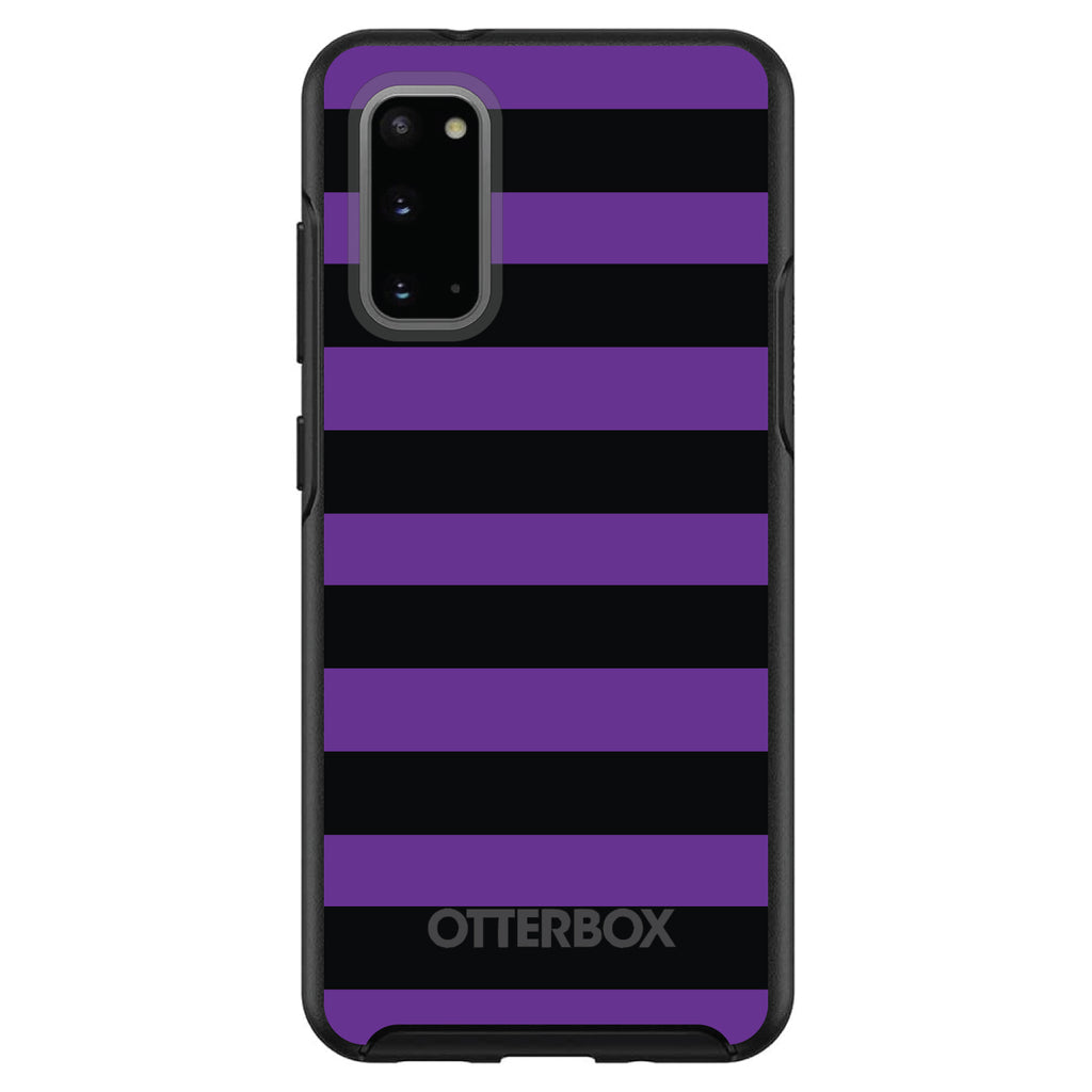 Black & Purple Bold Stripes OtterBox Symmetry Case for iPhone & Galaxy, view 5