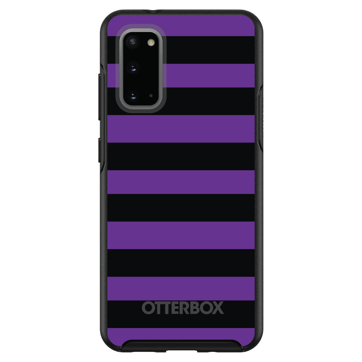 Black & Purple Bold Stripes OtterBox Symmetry Case for iPhone & Galaxy, view 5