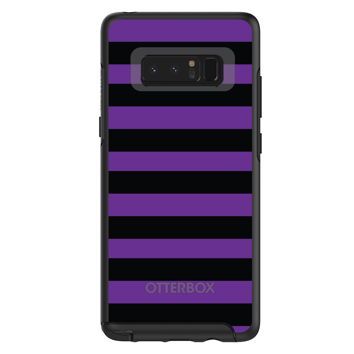 Black & Purple Bold Stripes OtterBox Symmetry Case for iPhone & Galaxy, view 14