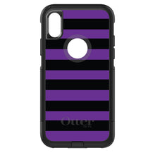 DistinctInk™ OtterBox Commuter Series Case for Apple iPhone or Samsung Galaxy - Black & Purple Bold Stripes