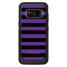 DistinctInk™ OtterBox Commuter Series Case for Apple iPhone or Samsung Galaxy - Black & Purple Bold Stripes