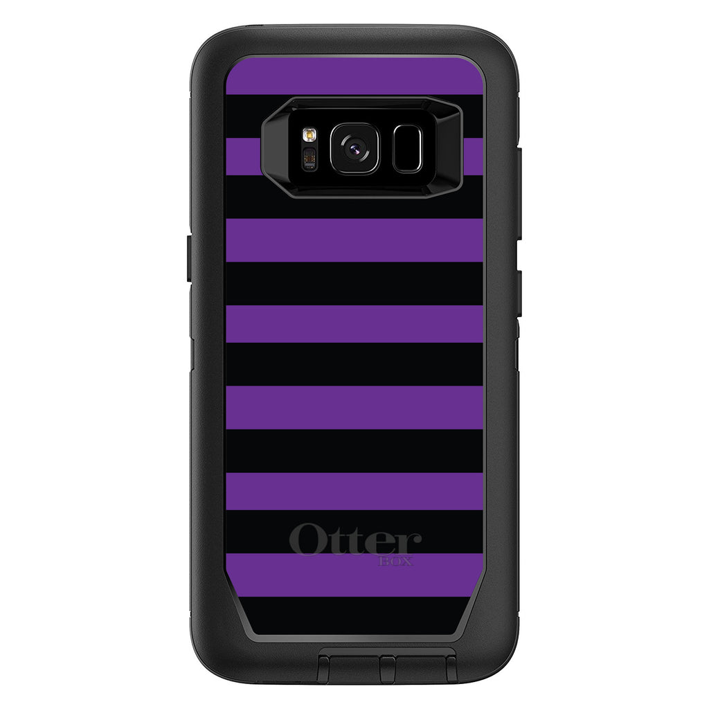 Black & Purple Bold Stripes OtterBox Defender Case for iPhone & Galaxy, view 12