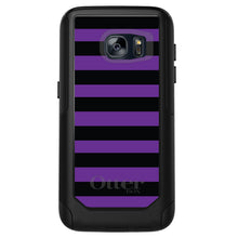 DistinctInk™ OtterBox Commuter Series Case for Apple iPhone or Samsung Galaxy - Black & Purple Bold Stripes