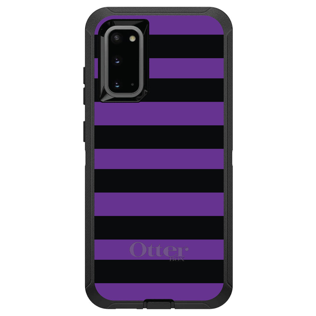 Black & Purple Bold Stripes OtterBox Defender Case for iPhone & Galaxy, view 8