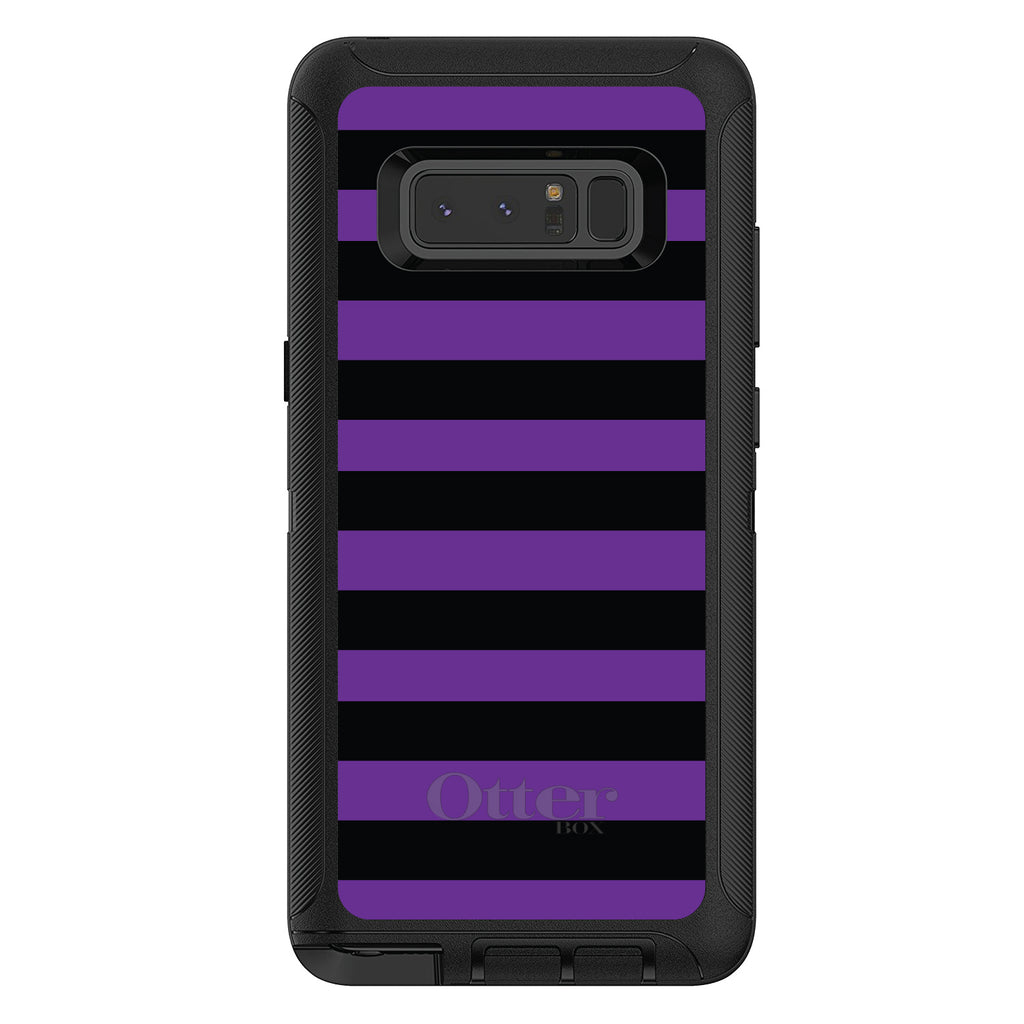 Black & Purple Bold Stripes OtterBox Defender Case for iPhone & Galaxy, view 17