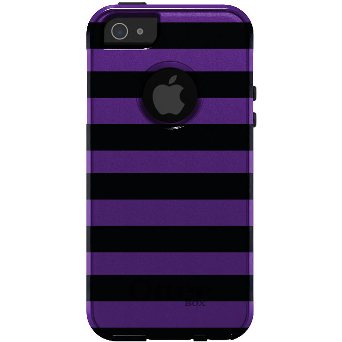 Black & Purple Bold Stripes OtterBox Commuter Case for iPhone & Galaxy, view 5