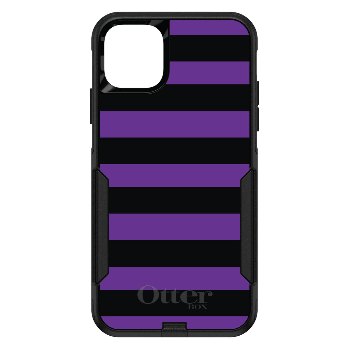 Black & Purple Bold Stripes OtterBox Commuter Case for iPhone & Galaxy, view 2