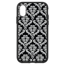 DistinctInk™ OtterBox Symmetry Series Case for Apple iPhone / Samsung Galaxy / Google Pixel - Black White Damask Pattern