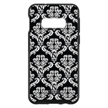 DistinctInk™ OtterBox Symmetry Series Case for Apple iPhone / Samsung Galaxy / Google Pixel - Black White Damask Pattern