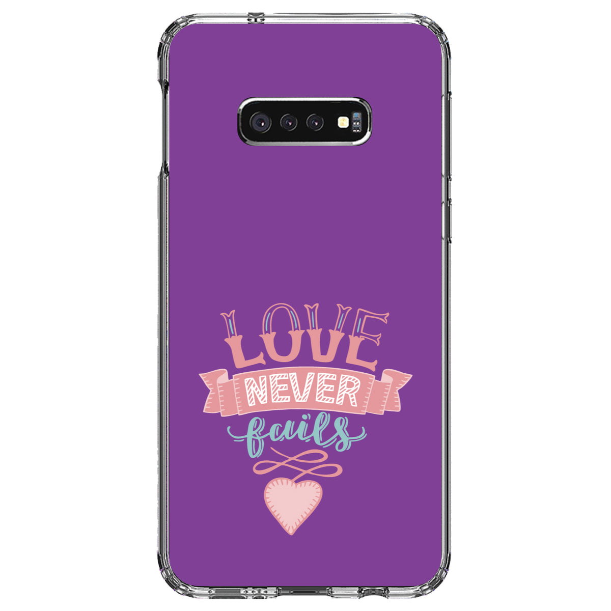 1 Corinthians 13, Love Never Fails, Heart Clear Shockproof iPhone Case, view 18