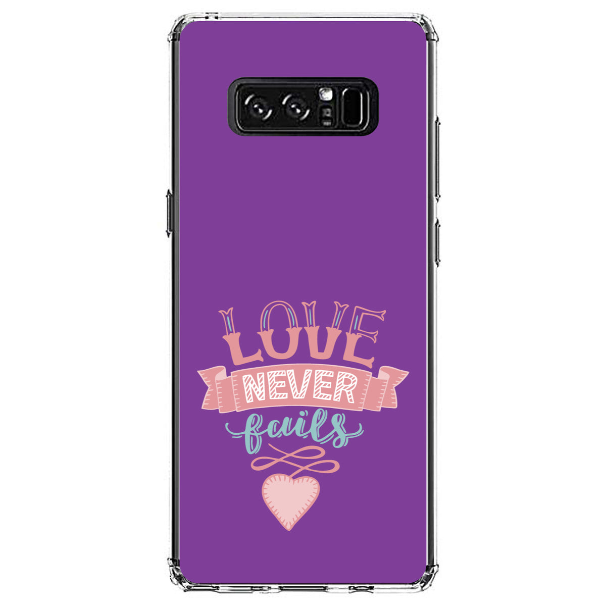 1 Corinthians 13, Love Never Fails, Heart Clear Shockproof iPhone Case, view 12