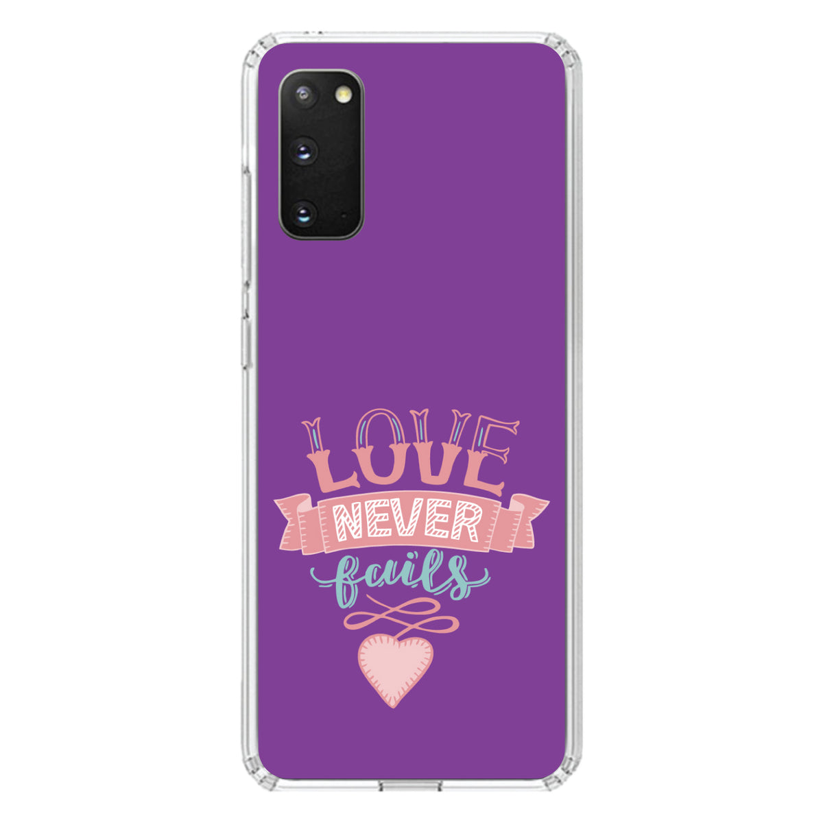 1 Corinthians 13, Love Never Fails, Heart Clear Shockproof iPhone Case, view 15