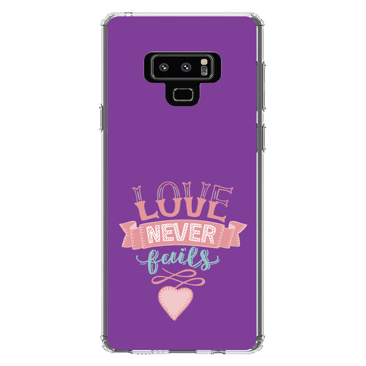 1 Corinthians 13, Love Never Fails, Heart Clear Shockproof iPhone Case, view 11