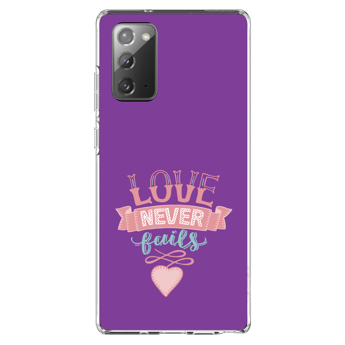 1 Corinthians 13, Love Never Fails, Heart Clear Shockproof iPhone Case, view 7
