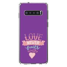 DistinctInk® Clear Shockproof Hybrid Case for Apple iPhone / Samsung Galaxy / Google Pixel - 1 Corinthians 13 - Love Never Fails - Heart
