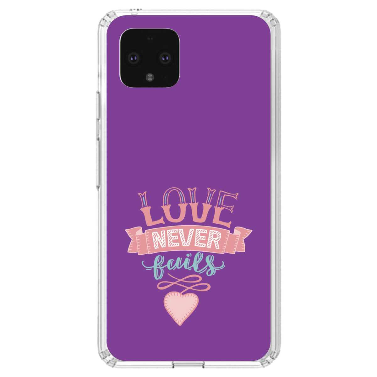 1 Corinthians 13, Love Never Fails, Heart Clear Shockproof iPhone Case, view 23
