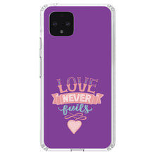 DistinctInk® Clear Shockproof Hybrid Case for Apple iPhone / Samsung Galaxy / Google Pixel - 1 Corinthians 13 - Love Never Fails - Heart