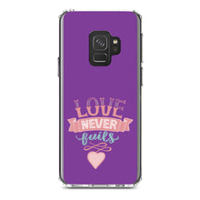 DistinctInk® Clear Shockproof Hybrid Case for Apple iPhone / Samsung Galaxy / Google Pixel - 1 Corinthians 13 - Love Never Fails - Heart