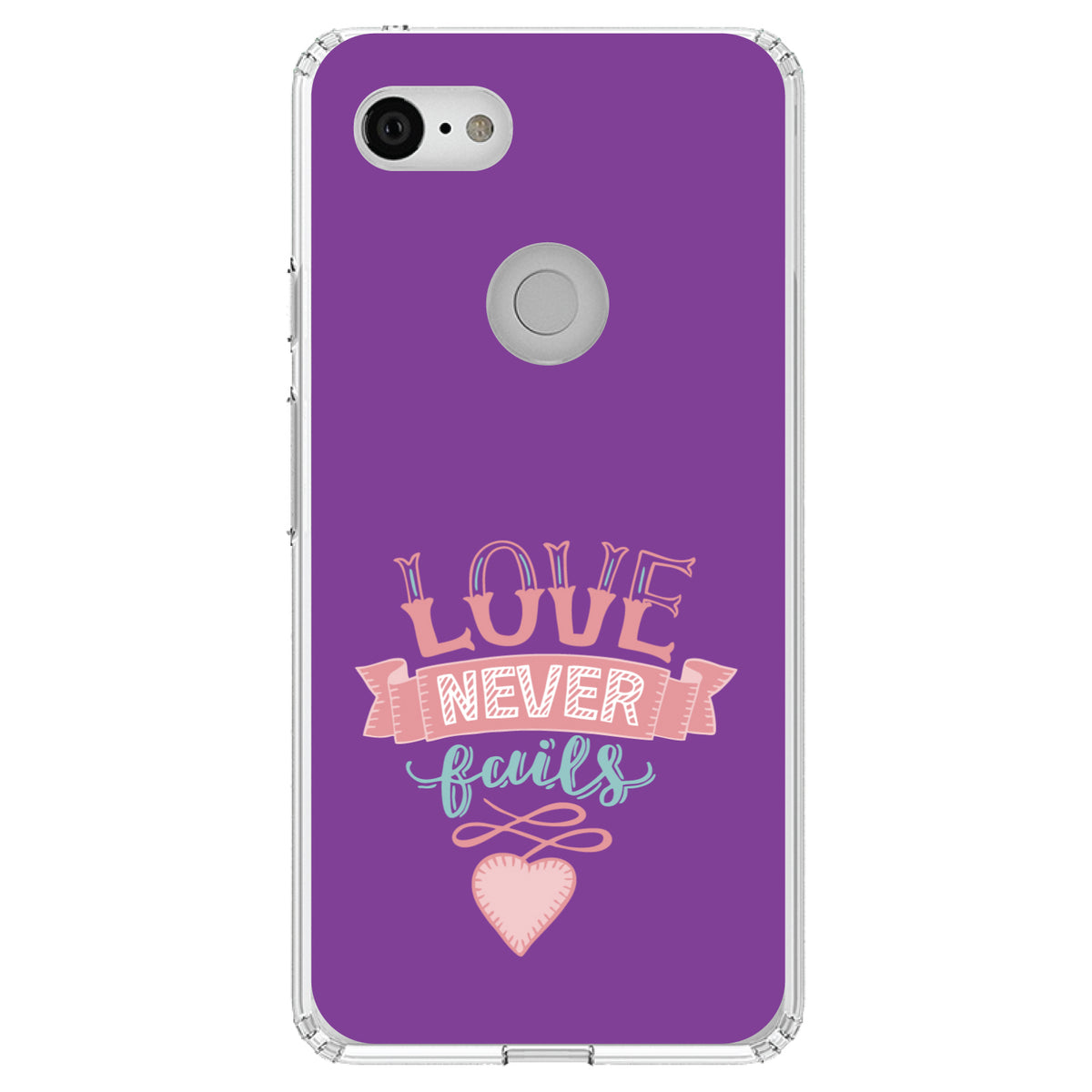 1 Corinthians 13, Love Never Fails, Heart Clear Shockproof iPhone Case, view 21