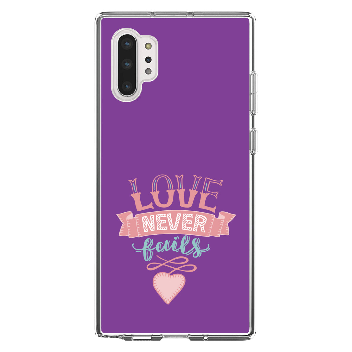 1 Corinthians 13, Love Never Fails, Heart Clear Shockproof iPhone Case, view 10