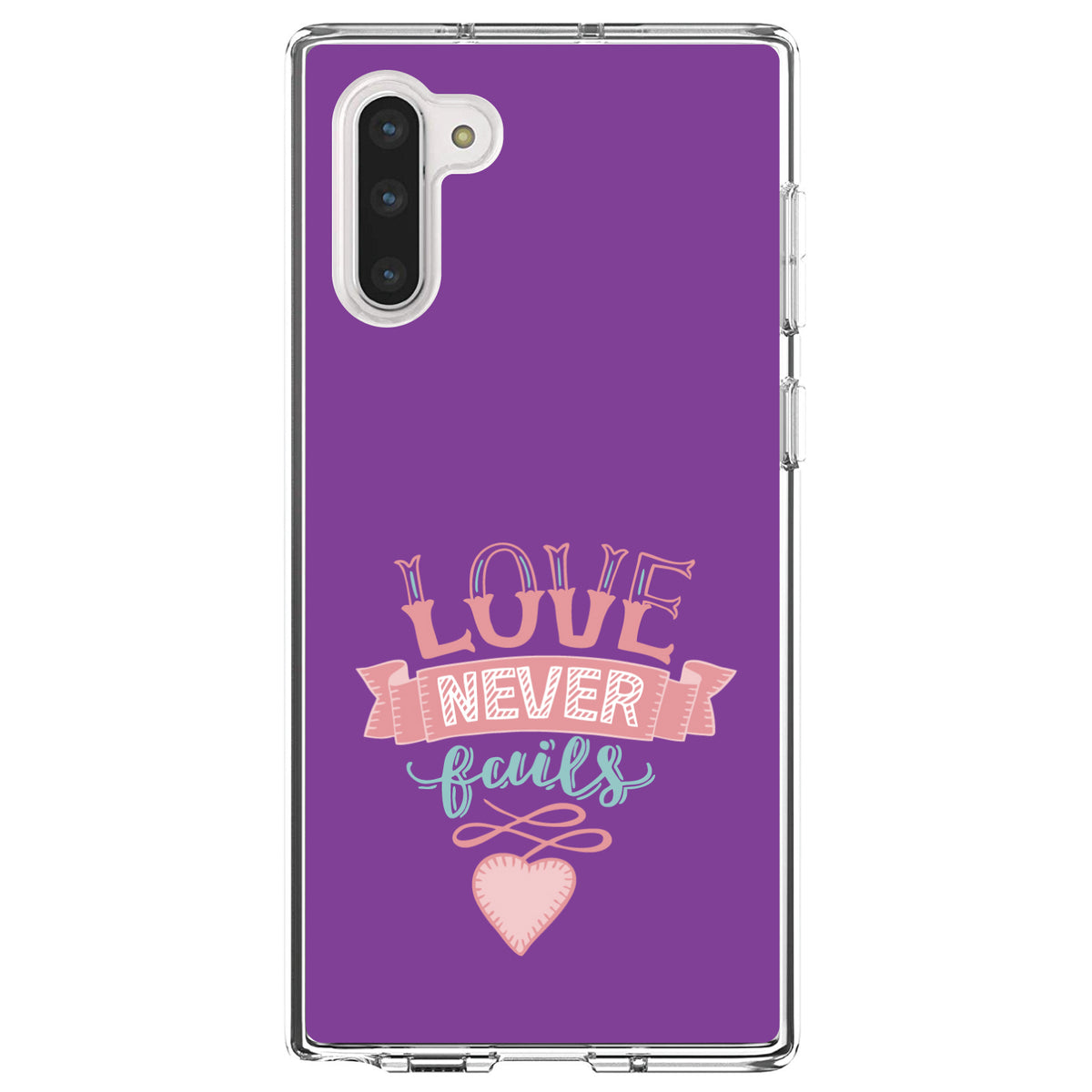 1 Corinthians 13, Love Never Fails, Heart Clear Shockproof iPhone Case, view 9