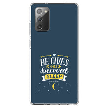 DistinctInk® Clear Shockproof Hybrid Case for Apple iPhone / Samsung Galaxy / Google Pixel - Psalm 127:2 - He Gives His Beloved Sleep